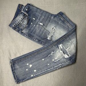 Rue21 Premium Relaxed Crop Distressed Casual Blue Jeans Denim Size 34/30‎ Men